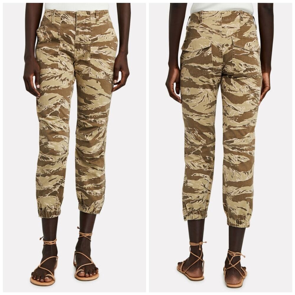 Nili Lotan Camo Cropped French Military Pants Size 4 - Picture 9 of 10